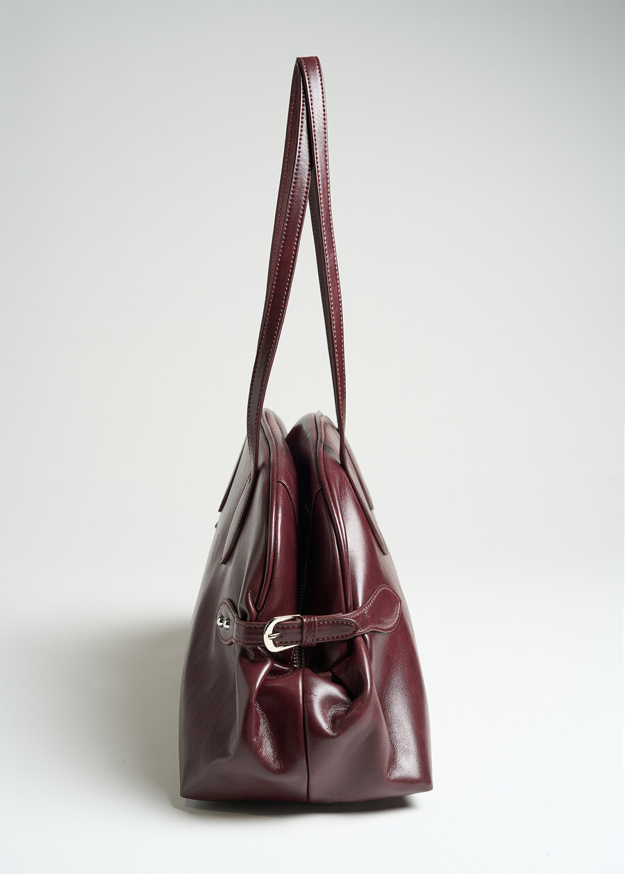 Bagary faux leather bowling bag ROSSO BORDEAUX Woman , image number 3