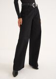 Pantaloni denim Daisy palazzo NERO BLACKMARRONE CARAMELLO Donna immagine n. 2