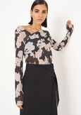 Maglia Sardi in tessuto mesh NERO BLACK Donna immagine n. 2