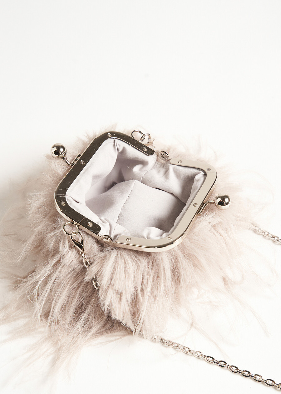 Pochette Bel in ecopelo lungo GRIGIO GREY Donna , immagine n. 4