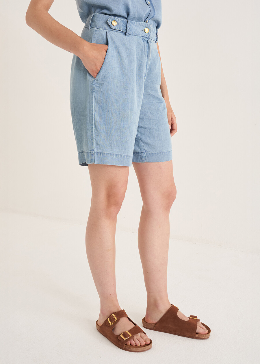 Bermuda Berlino in lyocell DENIM MEDIUM DENIM Donna , immagine n. 2