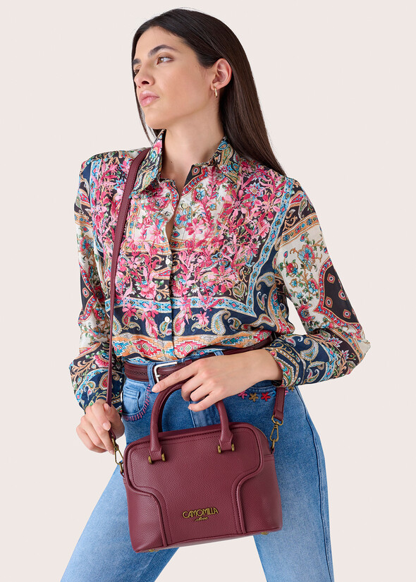 Bauletto  Buffy Small in ecopelle ROSSO BORDEAUX Donna null