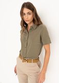 Camicia Alessia in cotone BIANCO WHITEVERDE ALGABLU ELETTRICO Donna immagine n. 1