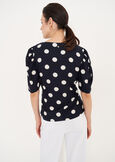 Blusa Baby A Pois BLU NAVY Donna immagine n. 4