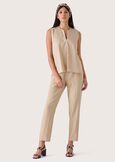 Pantaloni Piper in lino e cotone BEIGE SAFARIBLUE OLTREMARE  Donna immagine n. 1