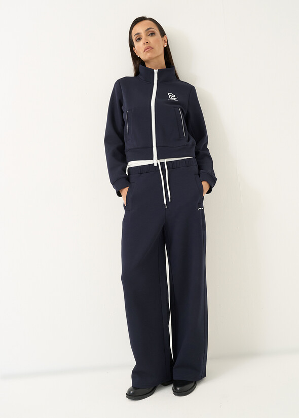 Pantalone Pat effetto doppio cintura BLU Donna null