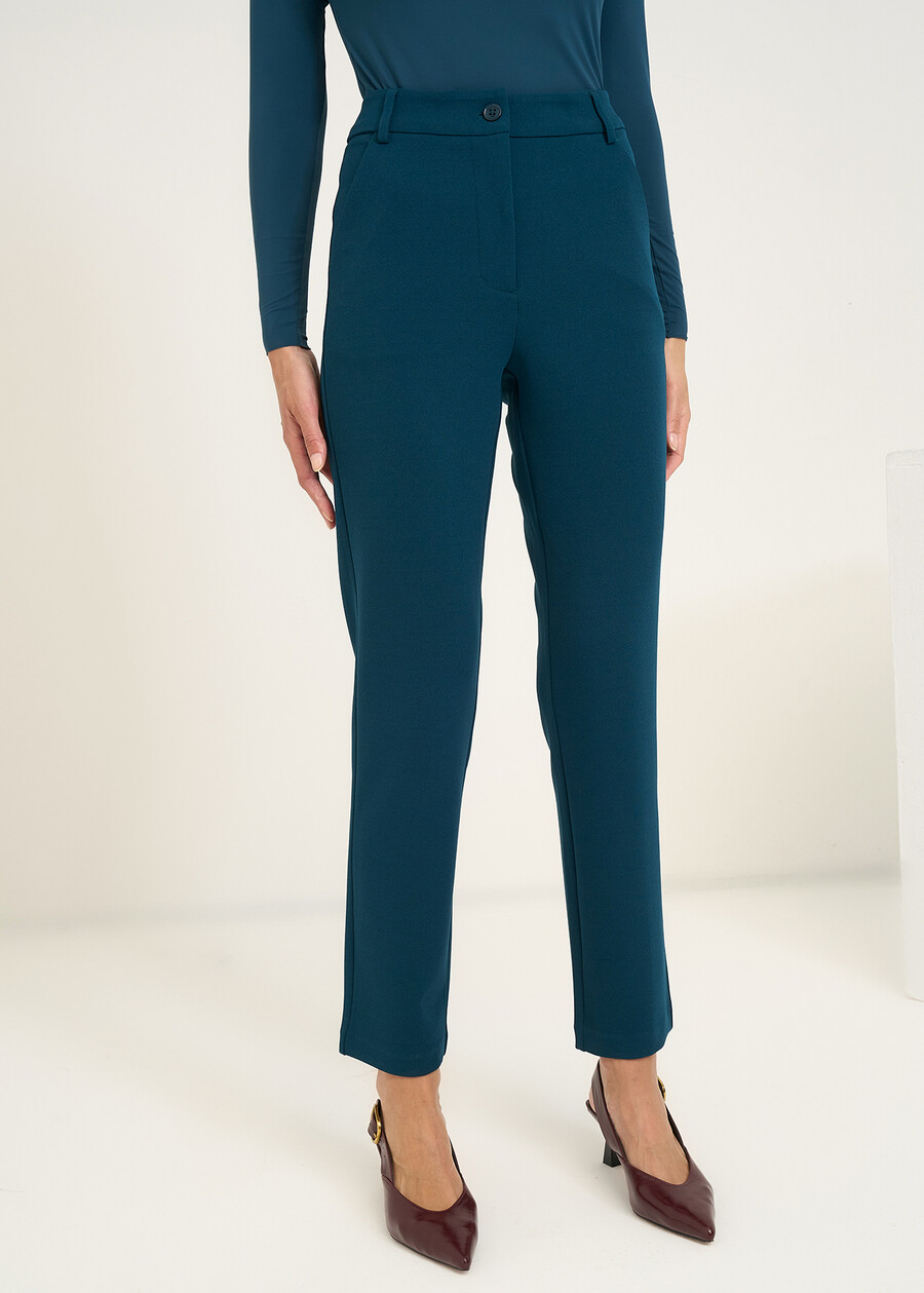 Pantalone Alice tessuto screppino ROSSO BORDEAUXVERDE GARDENMARRONE Donna , immagine n. 3