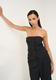 Top Teel bustier gessato NERO BLACK Donna immagine n. 5