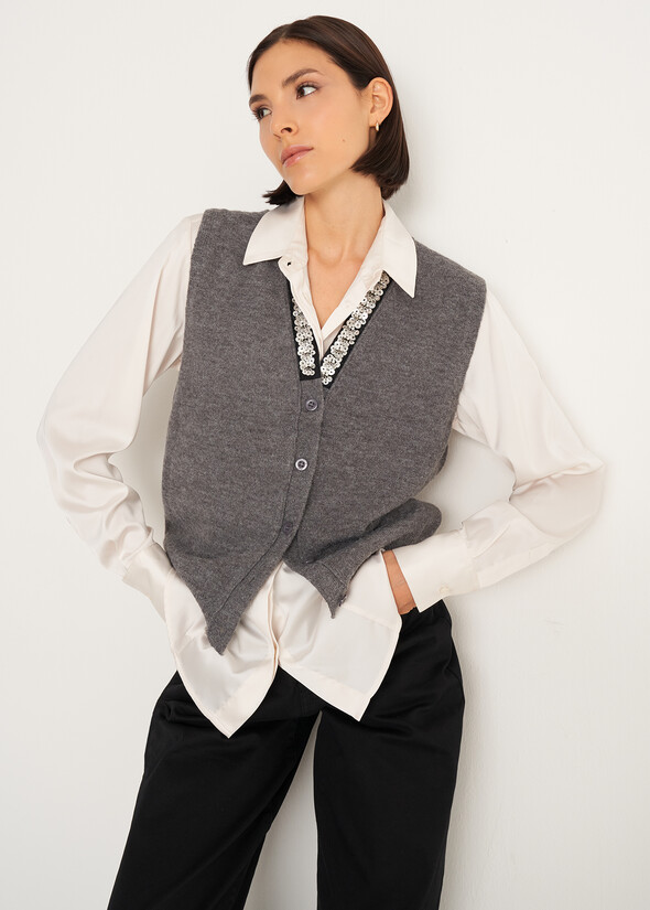 Gilet Gioel con paillettes GRIGIO MEDIUM GREY Donna null