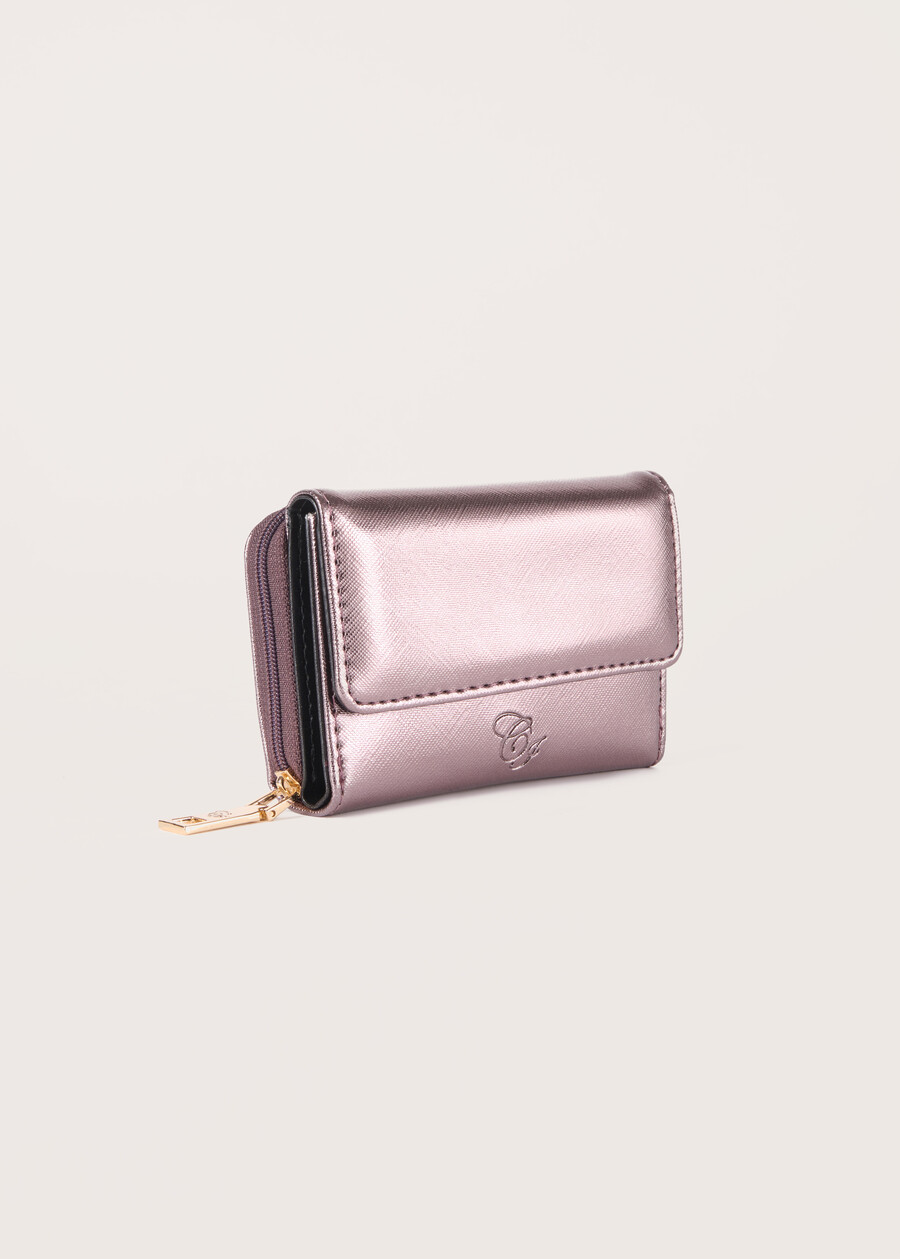 Puck eco-leather wallet ROSA ROMANTICOMARRONE BRONZE Woman , image number 1