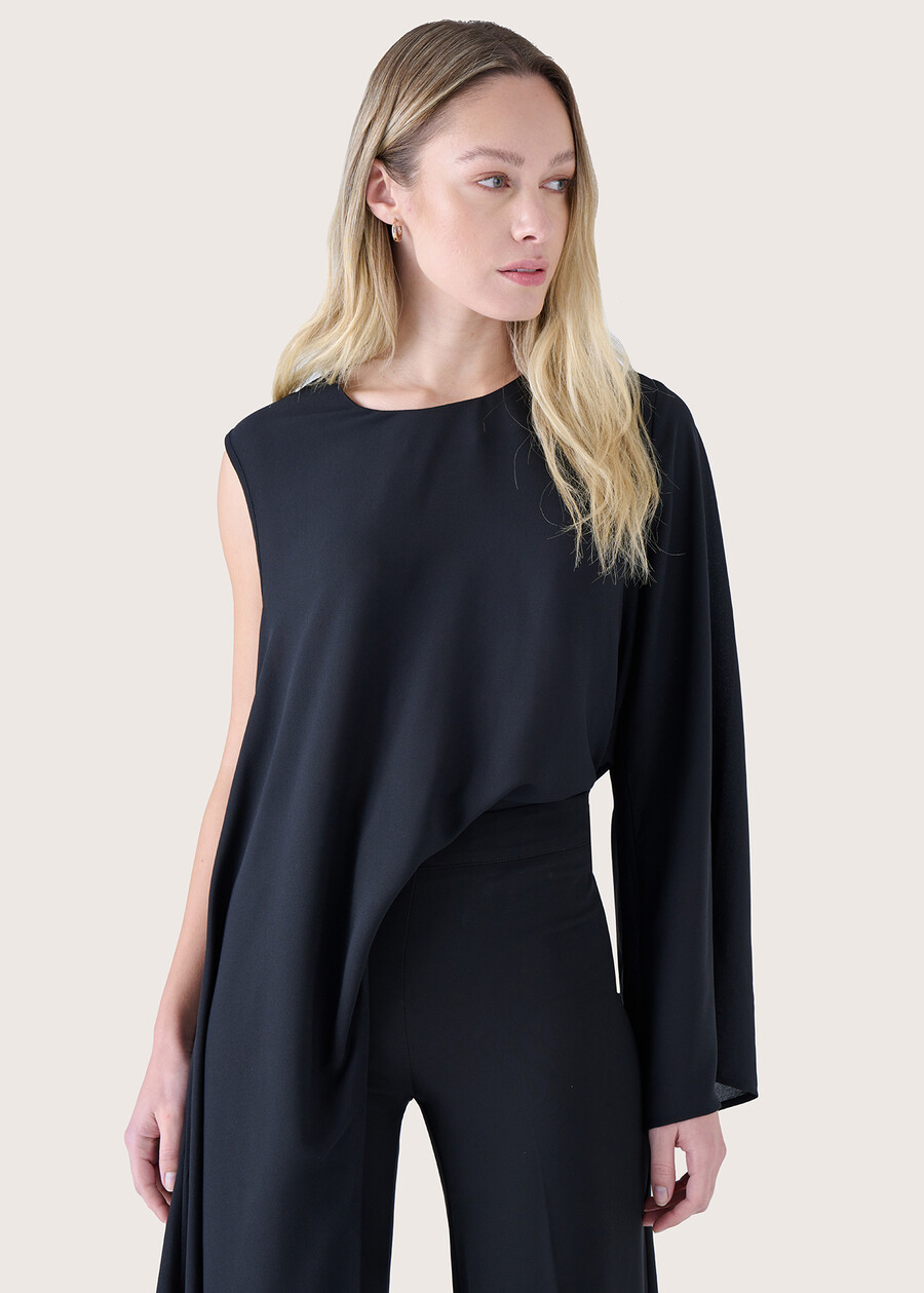 Boho one-shoulder blouse NERO BLACK Woman , image number 2