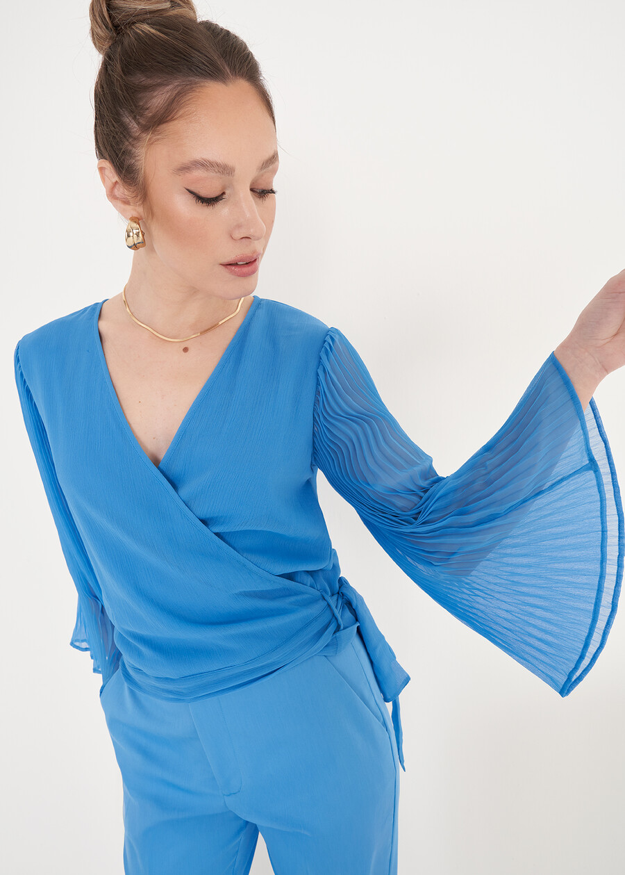 Blusa Blusy In Georgette GIALLOZAFFI Donna , immagine n. 2