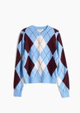 Cardigan Clod in lana argyle AZZURRO BREZZA Donna immagine n. 5