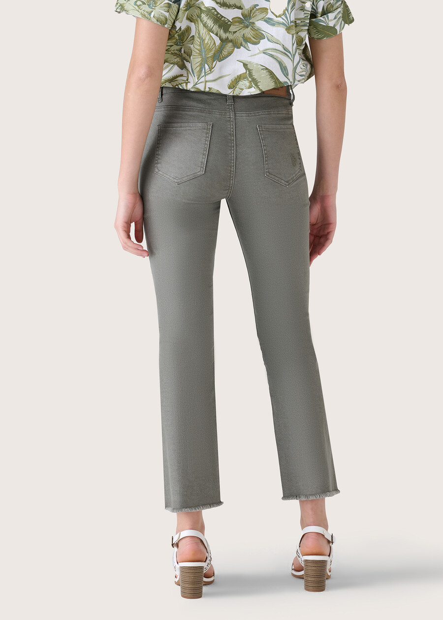Jacqueline flared trousers ROSSO GERANIOVERDE ASPARAGO Woman , image number 4