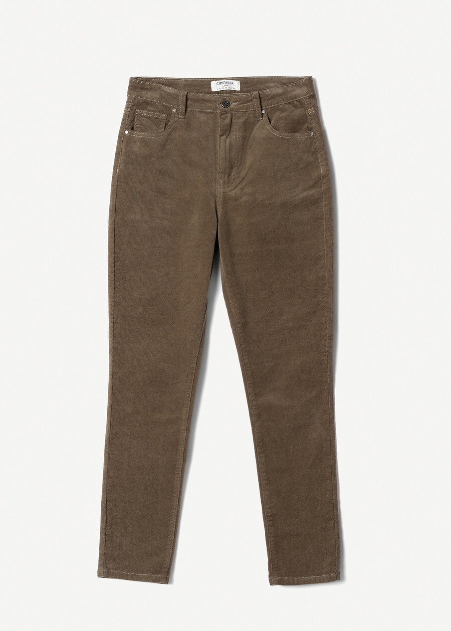 Kate-V smooth velvet pants VERDE ALGAROSSO CHIANTI Woman , image number 5