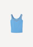Tita Top with Rhinestones BLUE TURCHESEROSSO BORDEAUX Woman image number 4