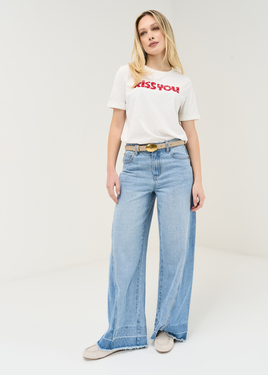 Sax cotton T-shirt BIANCO WHITE Woman , image number 3