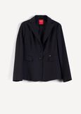Giselle bi-stretch single-breasted jacket NERO BLACKBEIGE GESSOBLU Woman image number 6