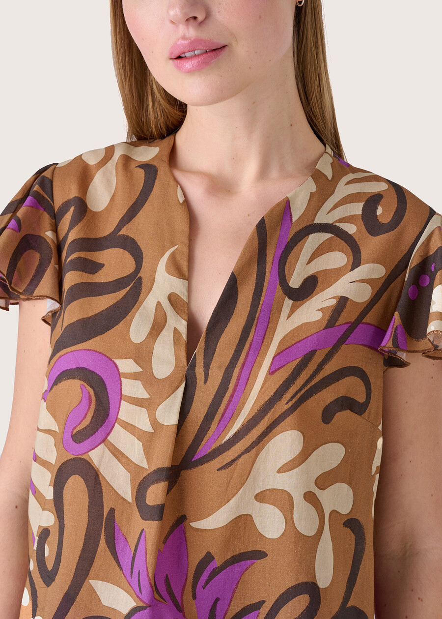 Stefy 100% cotton t-shirt MARRONE CACAO Woman , image number 2