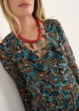 T-shirt Stella stampata scollo a V MARRONE Donna immagine n. 2