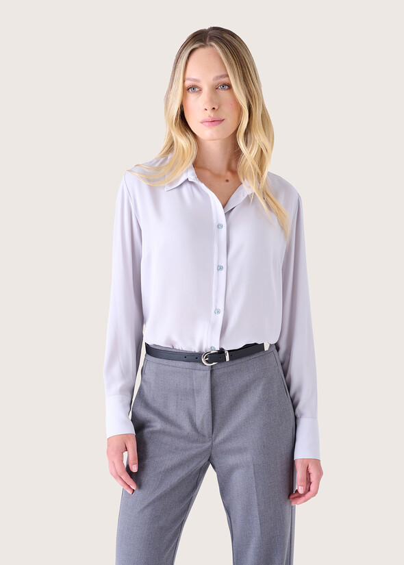 Camicia Candida in crepe GRIGIO CLOUD Donna null