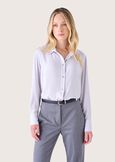 Camicia Candida in crepe VIOLA LILLYGRIGIO CLOUD Donna immagine n. 1