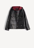 Gerard faux leather hooded jacket NERO Woman image number 6