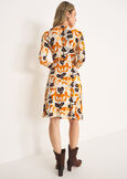 Amor leaf-print jersey dress GIALLO MOSTARDA Woman image number 3