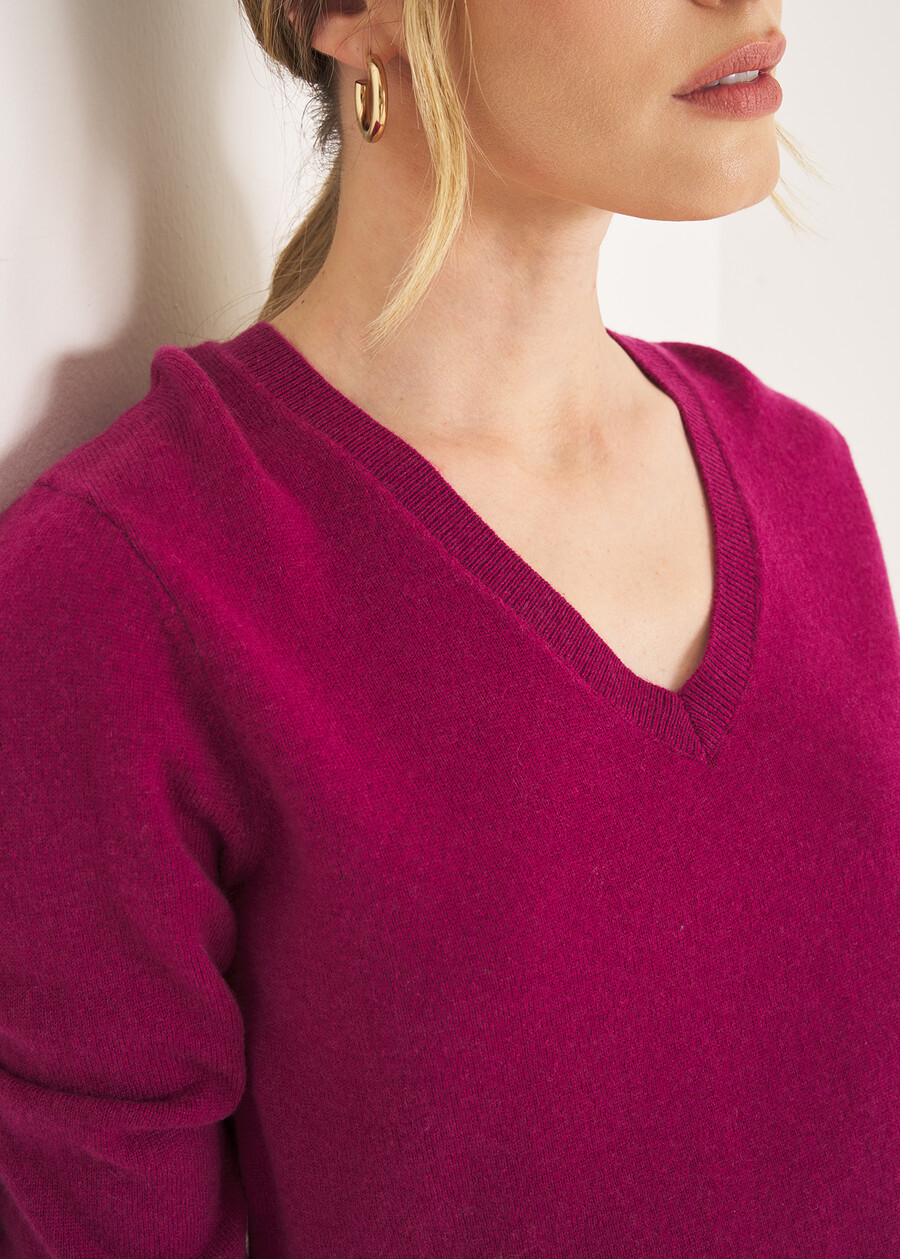 Maglia Marea in lana e cashmere VIOLA MAGENTAVERDE PAVONE Donna , immagine n. 2