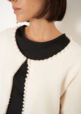 Coy cardigan with pearl details BIANCO BURRO Woman image number 2