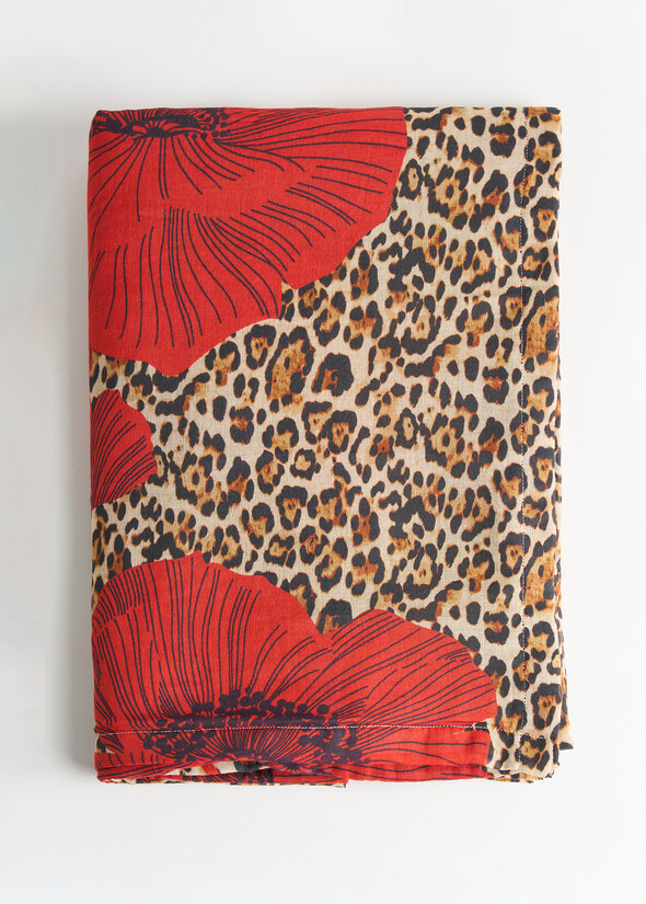 Telo mare Tessa animalier e fiori ROSSO Donna null