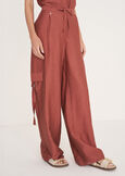 Pecan viscose trousers MARRONEBLU OTTANIO Woman image number 2