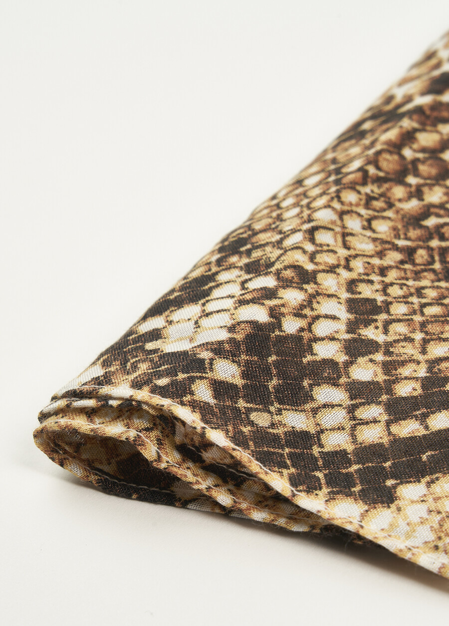 Foulard Sintia stampa pitone MARRONE TERRA Donna , immagine n. 3