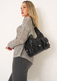 Bayan faux leather shoulder bag NERO BLACKGRIGIO CENERE Woman image number 1