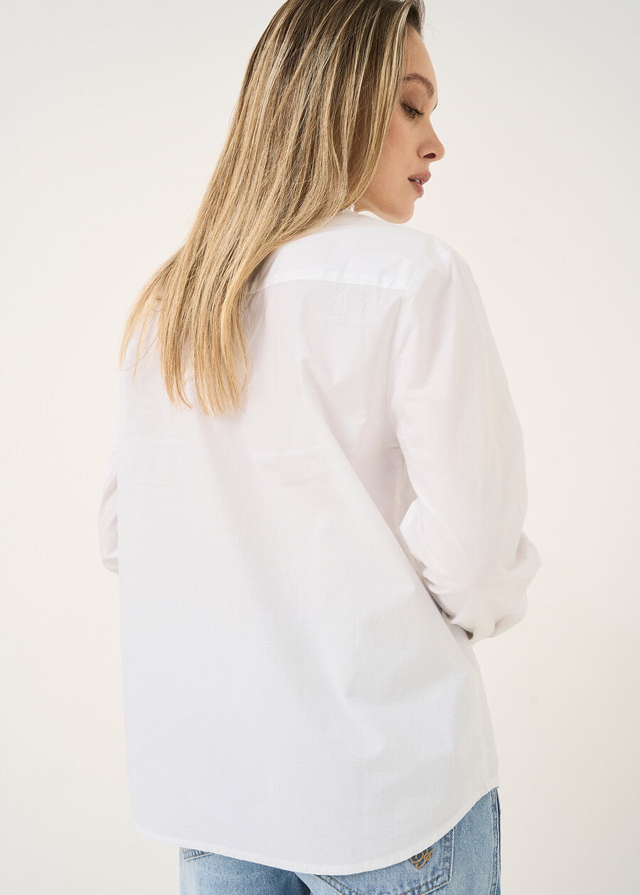 Caya cotton and pearl shirt BIANCO WHITE Woman , image number 4