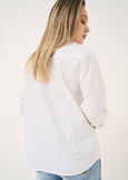 Caya cotton and pearl shirt BIANCO WHITE Woman image number 4