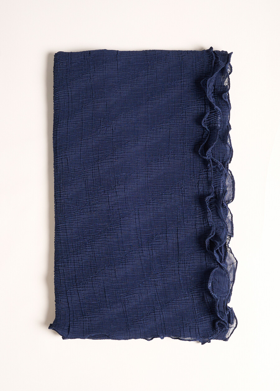 Sunny solid-color scarf NERO BLACKBLU MIDNIGHTBEIGEVIOLA VINACCIA Woman , image number 2
