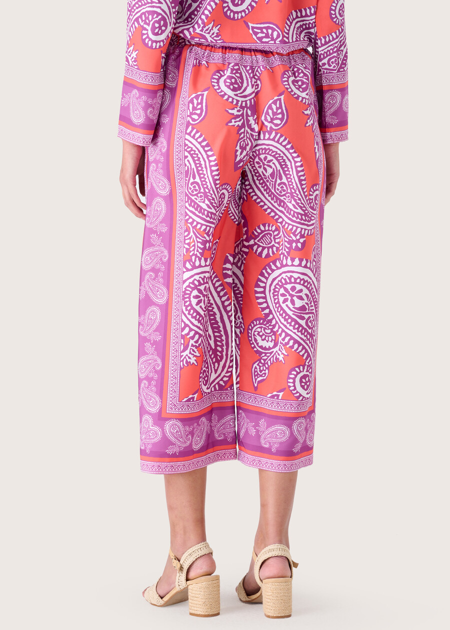 Padye crepe Capri trousers ARANCIO SUNRISE Woman , image number 4