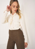 Carla shirt with scarf detail BIANCO BURRO Woman image number 1