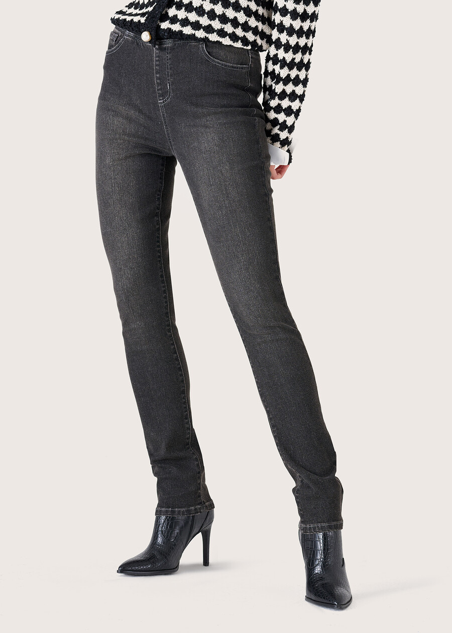 Kelly denim trousers GRIGIO DARKGREYDENI DENIM Woman , image number 2