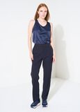 Teresa satin sleeveless top NERO BLACKBIANCO WHITEBLU Woman image number 4