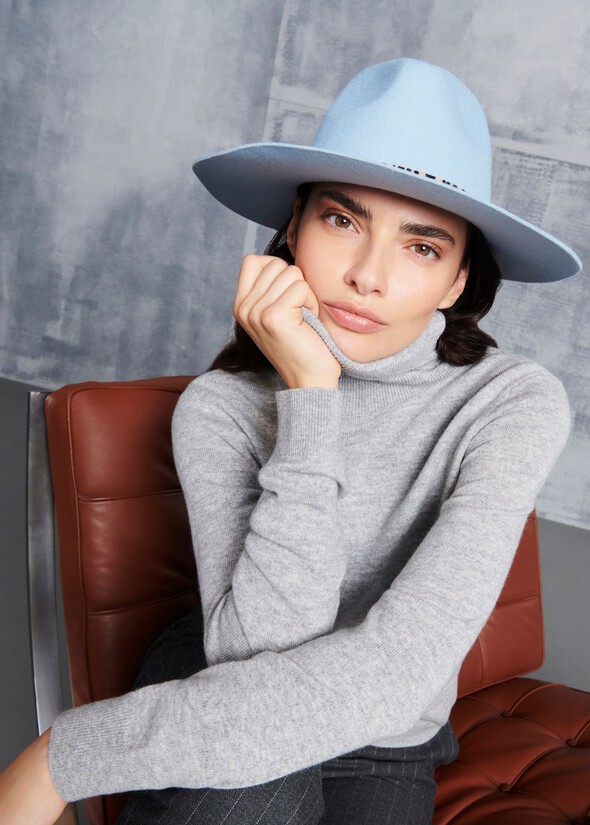 Memole 100% wool and cashmere jersey GRIGIO LIGHT GREYVIOLA LILLY Woman null