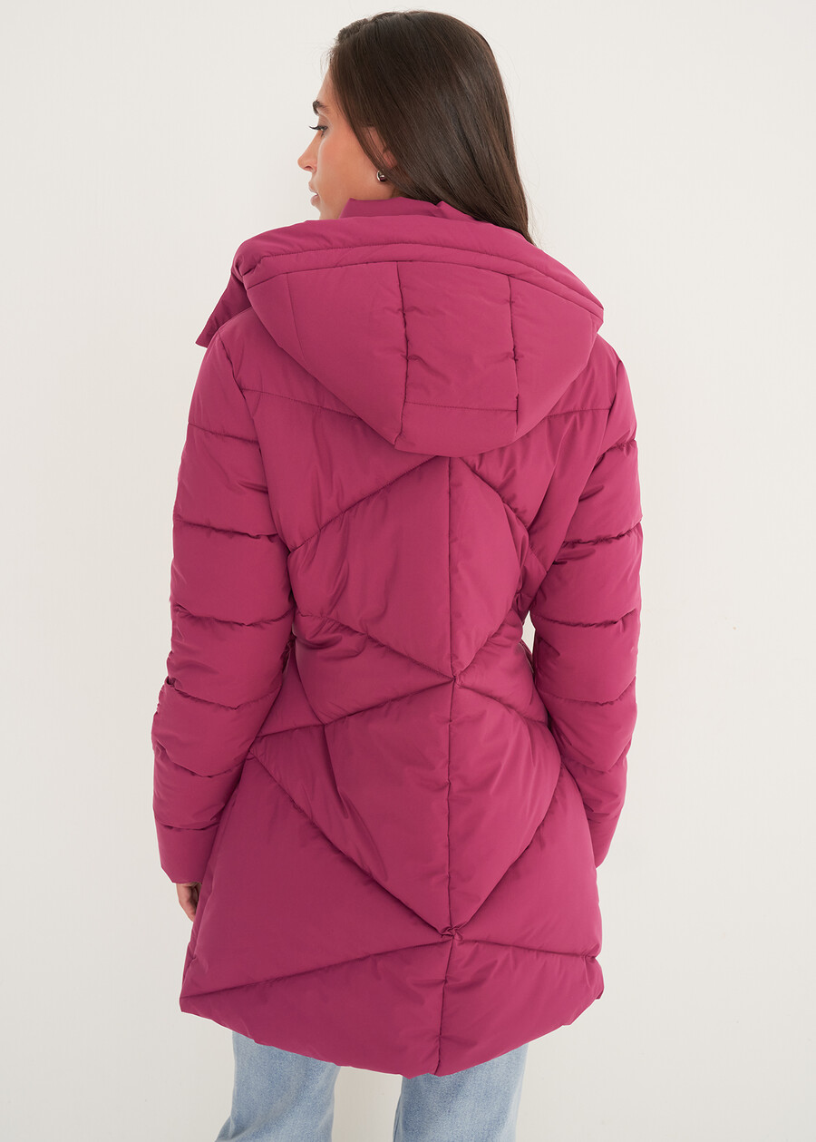 Piumino Palmer con cappuccio staccabile ROSSO MAGENTAVERDE PAVONE Donna , immagine n. 6