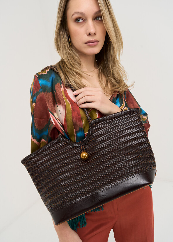 Brilyn Laboratory shopping bag MARRONE Woman null