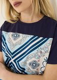 Stef patterned knot T-shirt BLU Woman image number 2