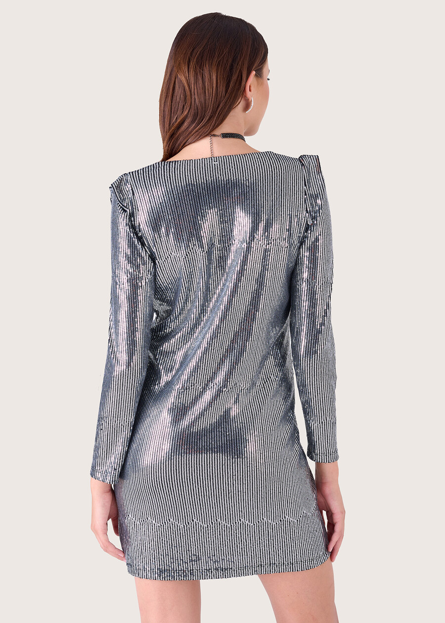 Adele pailettes dress SILVER Woman , image number 4