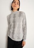 Margot half-neck sweater with rhinestones GRIGIO PERLA Woman image number 2