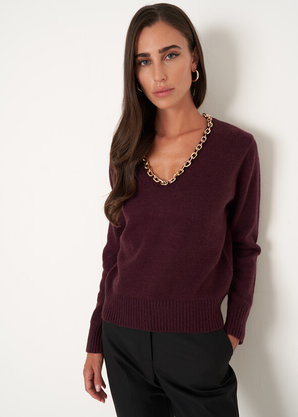 Malawi V-neck sweater VIOLA VINACCIA Woman null
