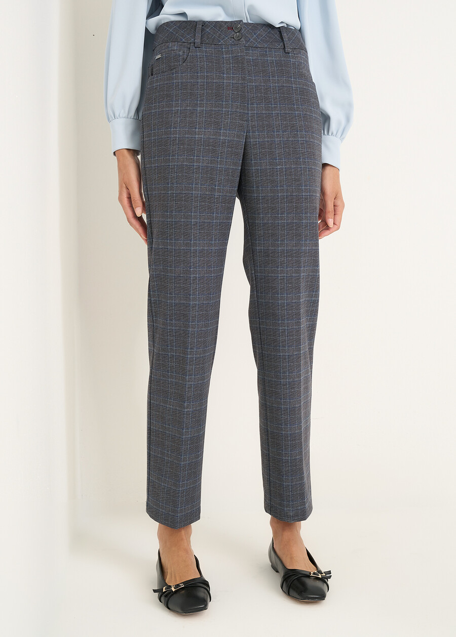 Kate check print trousers GRIGIO GREY Woman , image number 4