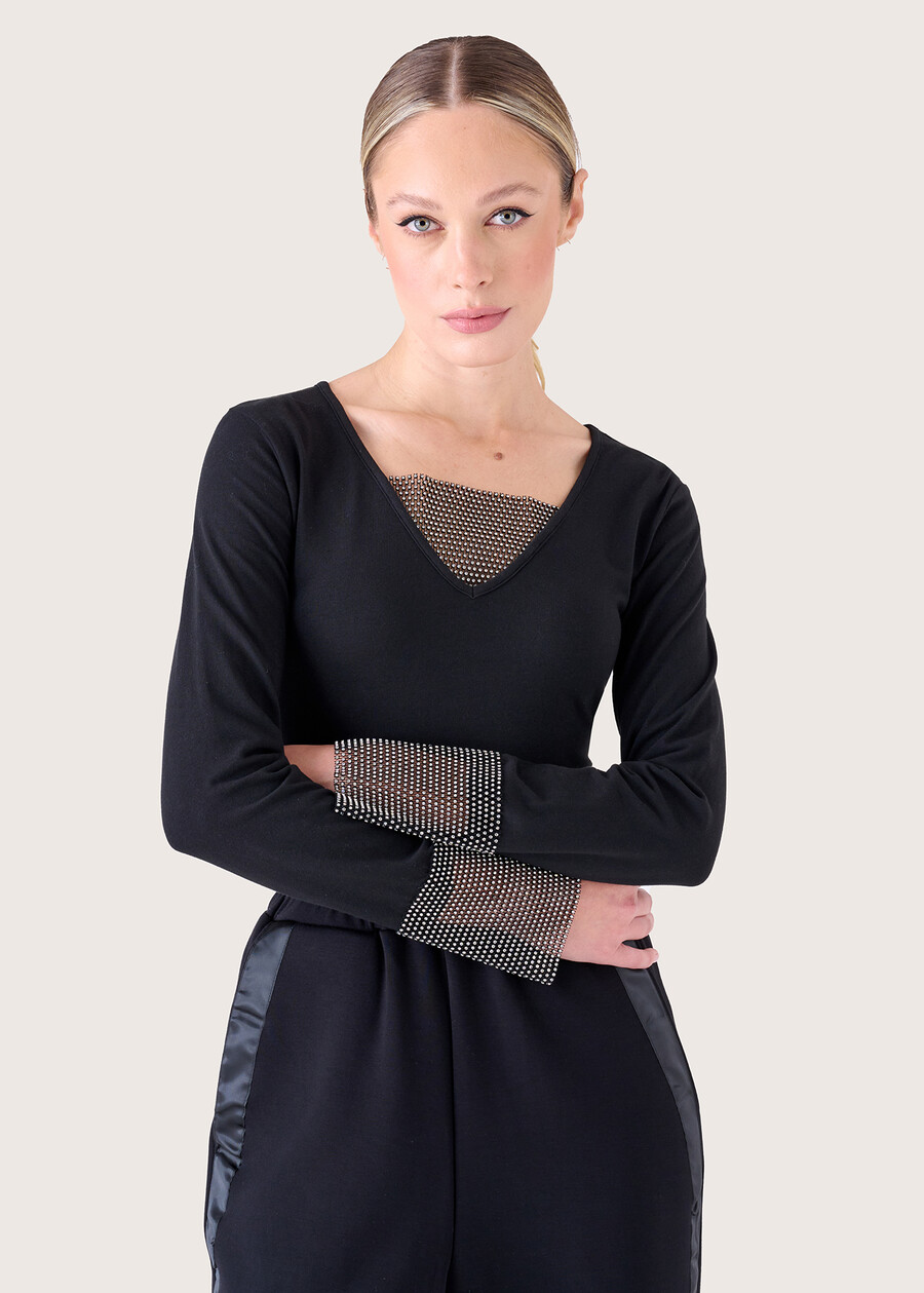 T-shirt Saian in cotone NERO BLACK Donna , immagine n. 1
